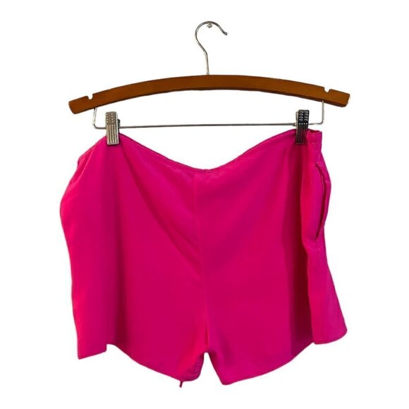 Yana K Los Angeles Bright Pink 100% Silk Shorts With Pockets - Picture 2 of 5